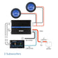 JA-Series JA4CH High Performance Class-D Bridgeable 4-Channel Car Audio Amplifier 1,000 Watts Peak Power Bridgeable Efficient Compact Design