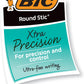 BIC Round Stic Xtra Precision Fine Blue Ballpoint Pens, Medium Point (0.8 mm), 12CT (Pack of 3)