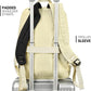 26L Backpack for School, College, and Travel: Water Resistant Bookbag with 8 Compartments - Beige