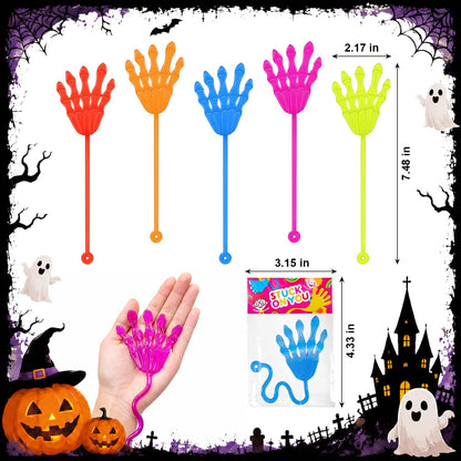 Halloween Sticky Hands Party Favors 24-60 PCS, Trick or Treat Toys for Kids