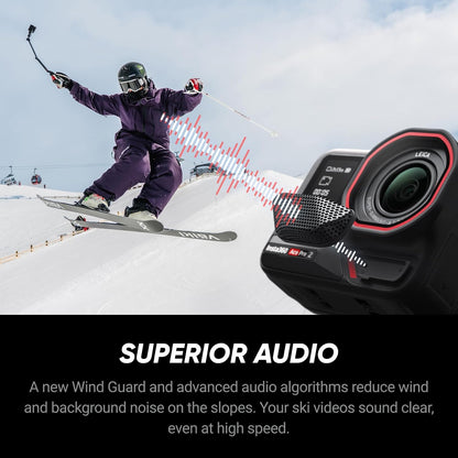 Insta360 Ace Pro 2 Winter Bundle Dual Battery - 8K Waterproof Action Camera Co-Engineered with Leica, 1/1.3" Sensor, Dual AI Chip, Leading Low Light, Superior Audio, Flip Screen & AI Editing for Vlogs