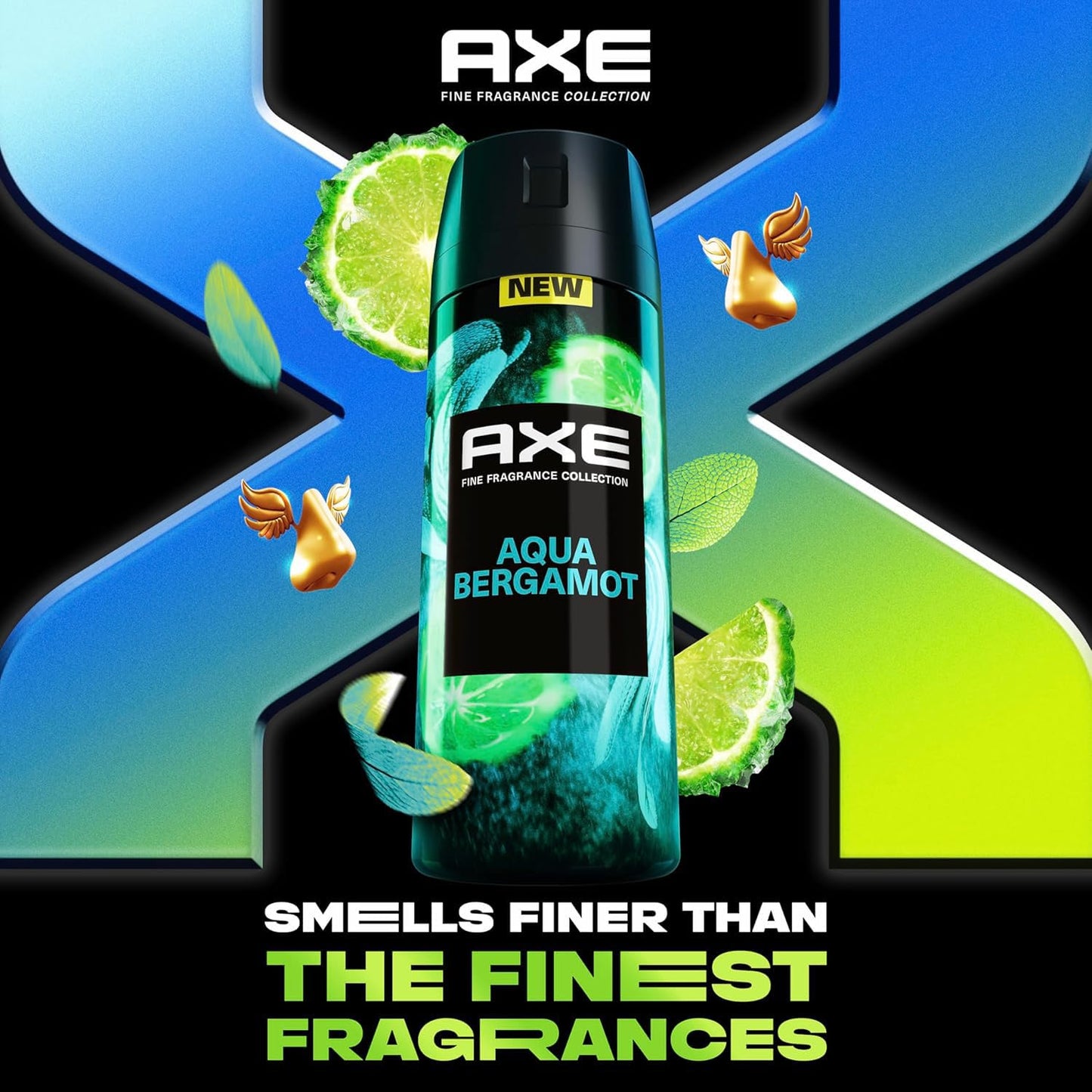 AXE Aluminum-Free Deodorant, Travel Size Body Spray, Aqua Bergamot 3 Pack, 72 Hour Odor Protection (1oz) Pack of 3