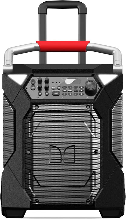 Monster Rockin’ Roller 360 Indoor/Outdoor Portable Bluetooth Speaker | Up to 240W of 360 Degree Sound & Up to 100 Hours of Playtime | Includes Microphone