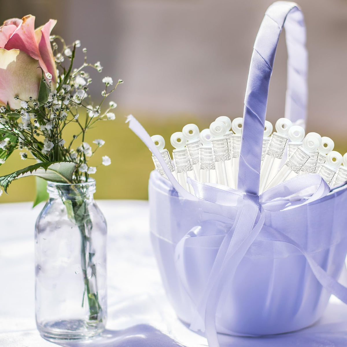 Mini White Bubbles for Kids (42 Count) Wedding Party Favors Gifts