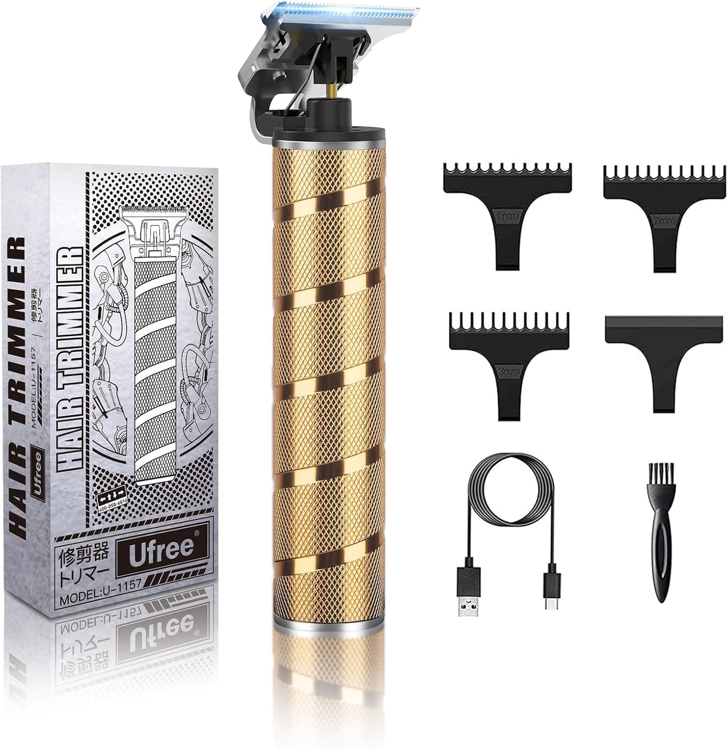 Beard Trimmer with T Blade Trimmer for Men, Beard Grooming Kit, Gifts for Men, Wet & Dry, Rechargeable