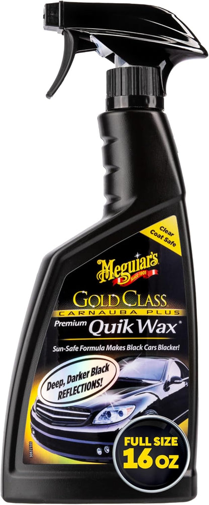 Meguiar's Gold Class Carnauba Quik Wax, Spesiale Mengsel vir Rykheid en Glans (473 ml)