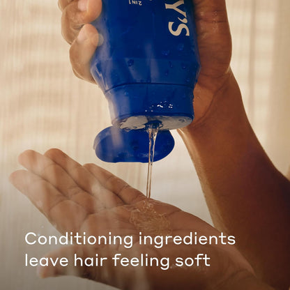 Men's 2 in 1 Shampoo and Conditioner for All Hair Types No Parabens or Sulfates - New Stone Scent - (3 Pack) 14 fl oz