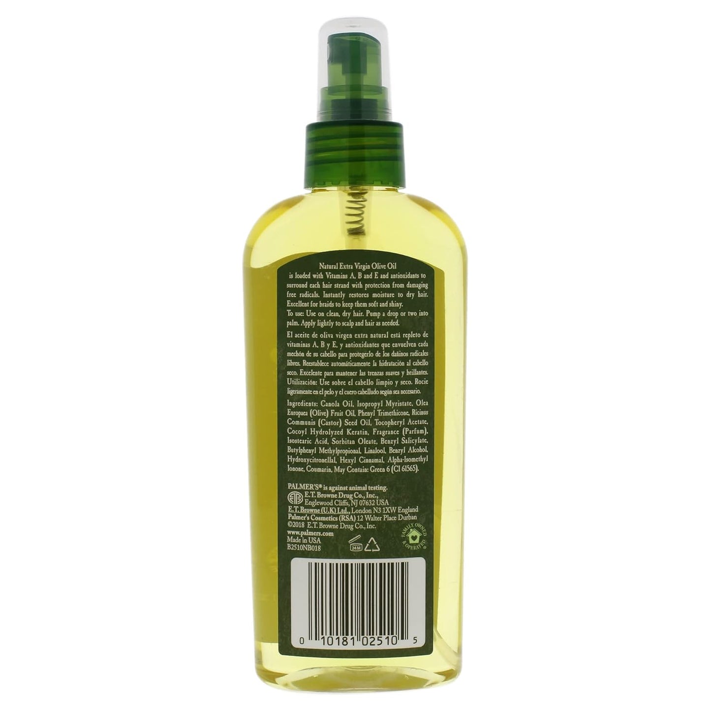 Palmer's Olive Oil Formula Hair Conditioning Spray Oil, 5.1 0z (Pack of 2) Packaging may vary