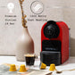 Mixpresso Red Espresso Coffee Machine – Compact 1400W Single Serve Coffee Maker Compatible with Nespresso OriginalLine Capsules, One-Touch Operation, 19-Bar Italian Pump, 27oz Water Tank