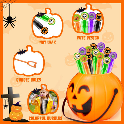 32-200 PCS Halloween Mini Bubbles Toys, Boo Basket Gift Bag Fillers Toddler