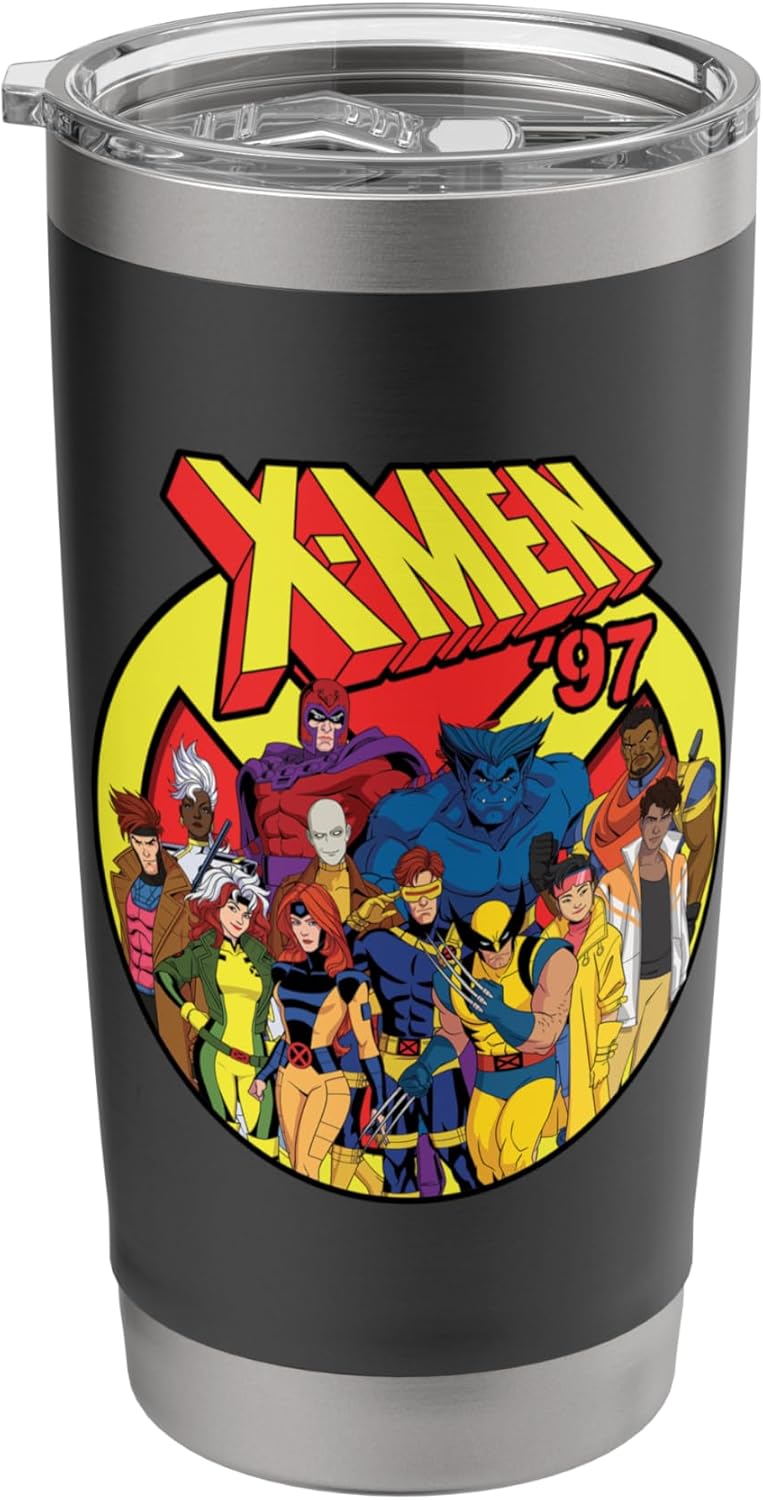 Marvel Studios X-Men '97 Animated Series Team and Title Logo Stainless Steel Insulated Tumbler