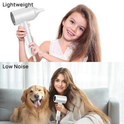CONFU Haardroër, 110000 RPM Vinnigdraaiende Haardroër met Magnetiese Diffuser en Konsentrator, Professionele Liggewig Ioniese Haardroër vir Vroue en Mans