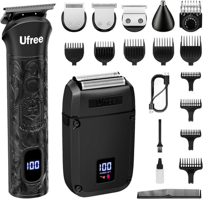 Beard Trimmer for Men, Foil Shaver Electric Razor, Shavers for Body Face Nose Ear, Cordless Hair Trimmer, Professional Hair Clippers, Mustache Grooming Kit Birthday Gifts for Men
