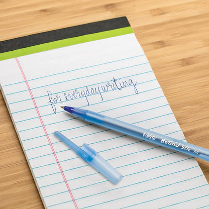 BIC Round Stic Xtra Life Ballpoint Pen with 1.0 mm Medium Point 60CT Blue Ink - (Pack of 2)