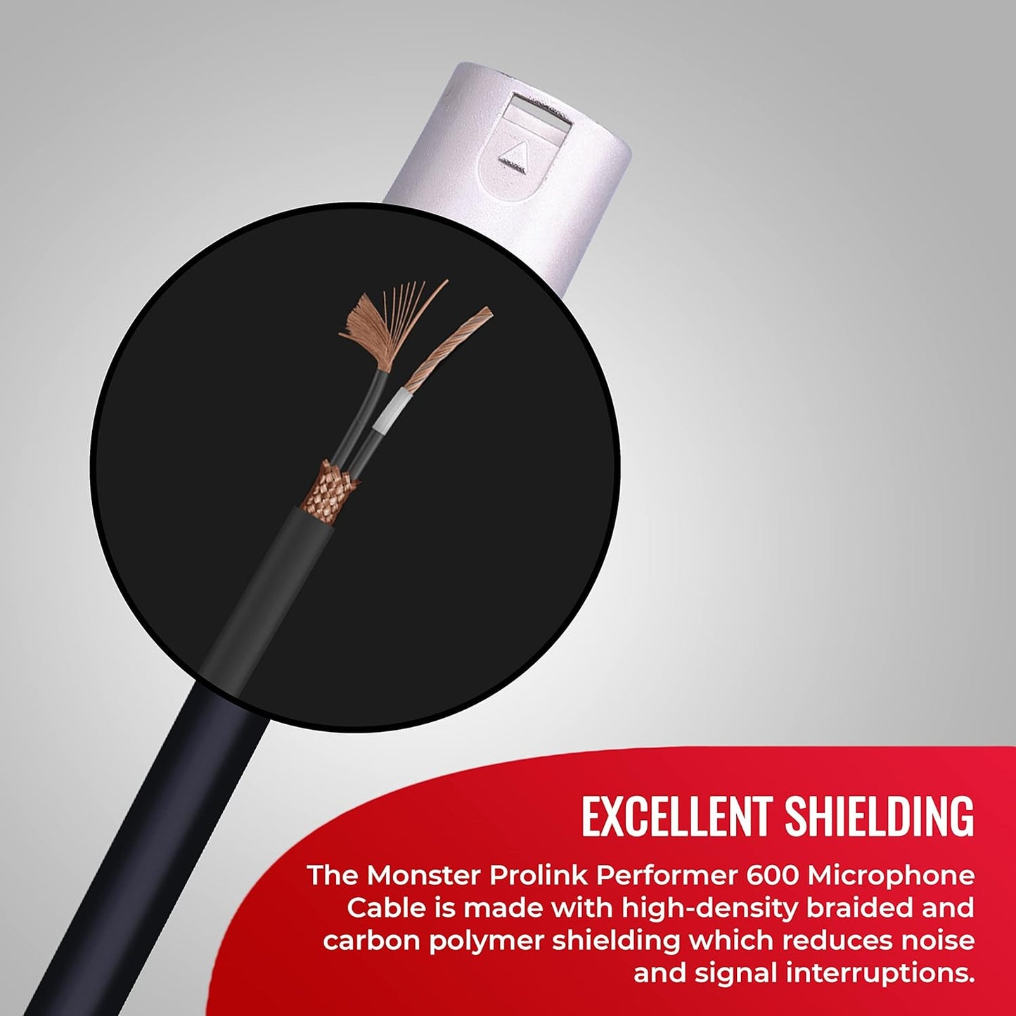 Monster Cable Prolink Performer 600 – 50ft XLR Microphone Cable with Microfiber Dielectric and Duraflex Jacket