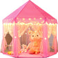 Monobeach Princess Castle Play Tent for Girls - Large 55'' x 53'' Playhouse with Star Lights for Indoor and Outdoor Play