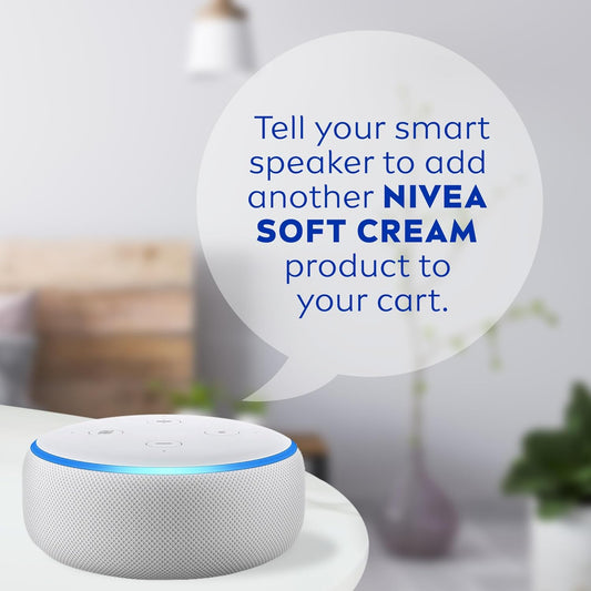 NIVEA Soft Verfrissend Sagte Bevogtigende Room vir Gesig, Liggaam en Hande, Liggewig, Nie-Vet, 48-Uur Liggaamsbevogtiger met Jojoba-olie en Vitamien E, 193g Pot, Pak van 3