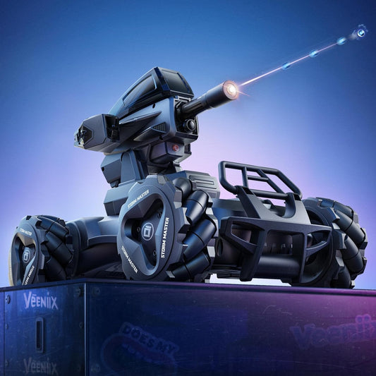 V997 RC Groot Monster Trok: 4X4 Groot Veldren RC Motor 1:10 Groot RC Motor, Opvoedkundige STEM Motor & Programmering & Waterbomme Stryd, 120min Speeltyd - (Swart)