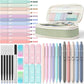 Aesthetic All-in-One Bulk Pack Supplies - Mechanical Graphite Pencil for Students Stationary School Essentials - (Green)