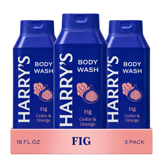 Men's Body Wash Shower Gel for Men - No Parabens, Sulfates, or Dyes - Fig - (3 Pack) 18 fl oz