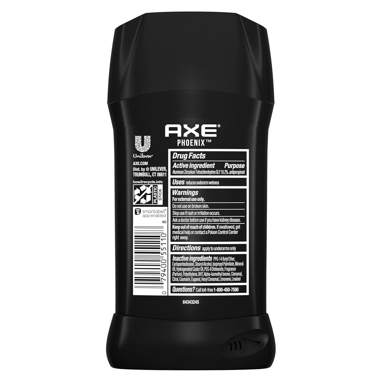 AXE Phoenix Antiperspirant For Men Mint & Rosemary 48H Sweat & Odor Protection Stay Dry - 2.7 oz (Pack of 3)
