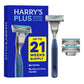 Razor Shaving Kit for Men - Premium Handle and 3 Razor Blade Cartridges - Advanced Pivoting System - Tide