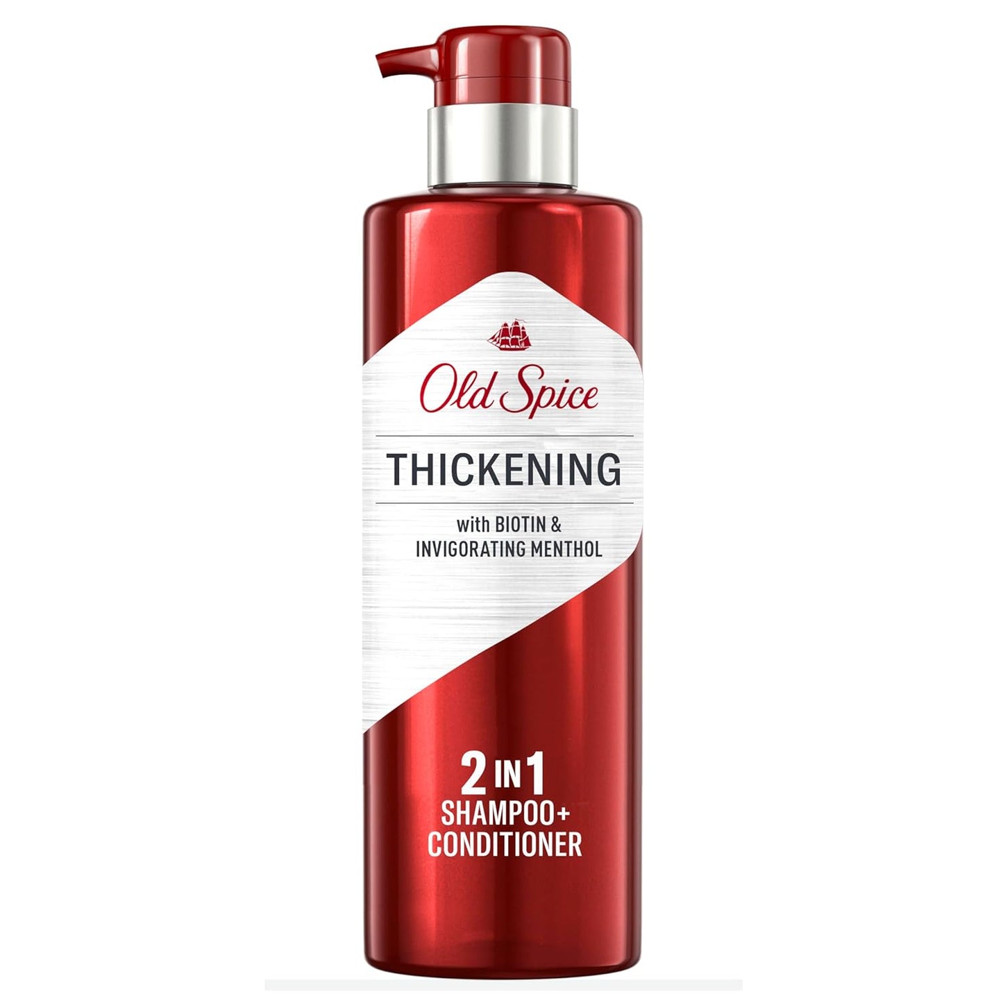 Old Spice Thickening 2-in-1 Men's Shampoo and Conditioner with Biotin and Invigorating Menthol (2PK)
