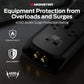 Monster Power Surge Protector w/ 4,050 Jules Rating — Heavy Duty Power Strips with Surge Protection, 8 Outlets, USB-A & USB-C, 2 Coax, 5 Ethernet Ports, Fireproof MOV, Dual Mode (6FT Cord, Black)