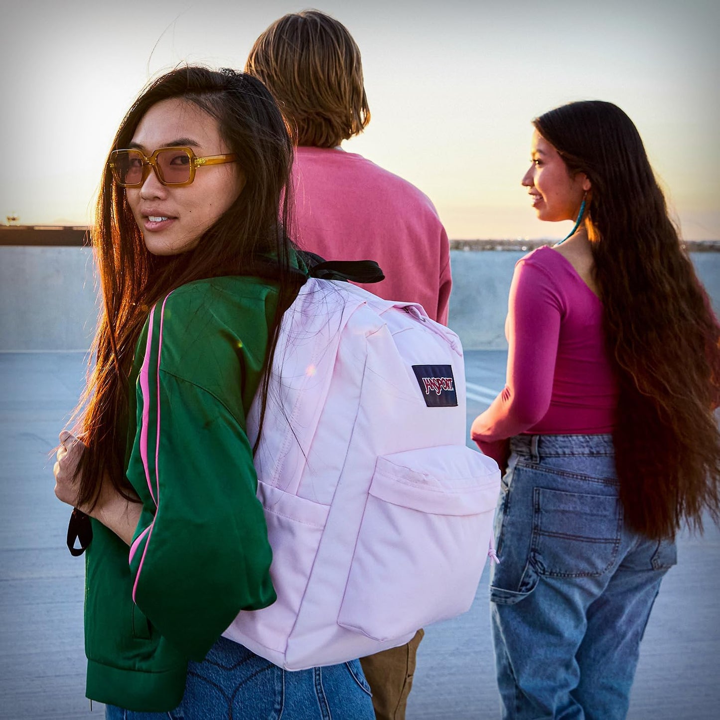 JanSport SuperBreak One Backpacks - Durable, Lightweight Bookbag with 1 Main Compartment, Front Utility Pocket with Built-in Organizer - Premium Backpack, Pastel Lilac