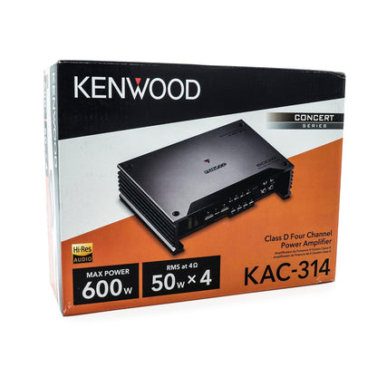 KENWOOD KAC-314-4-kanaal Konsertreeks-motorklankversterker met 50W x 4 @ 4ohms, 75W x 4 @ 2ohms, 600W Maksimum Krag