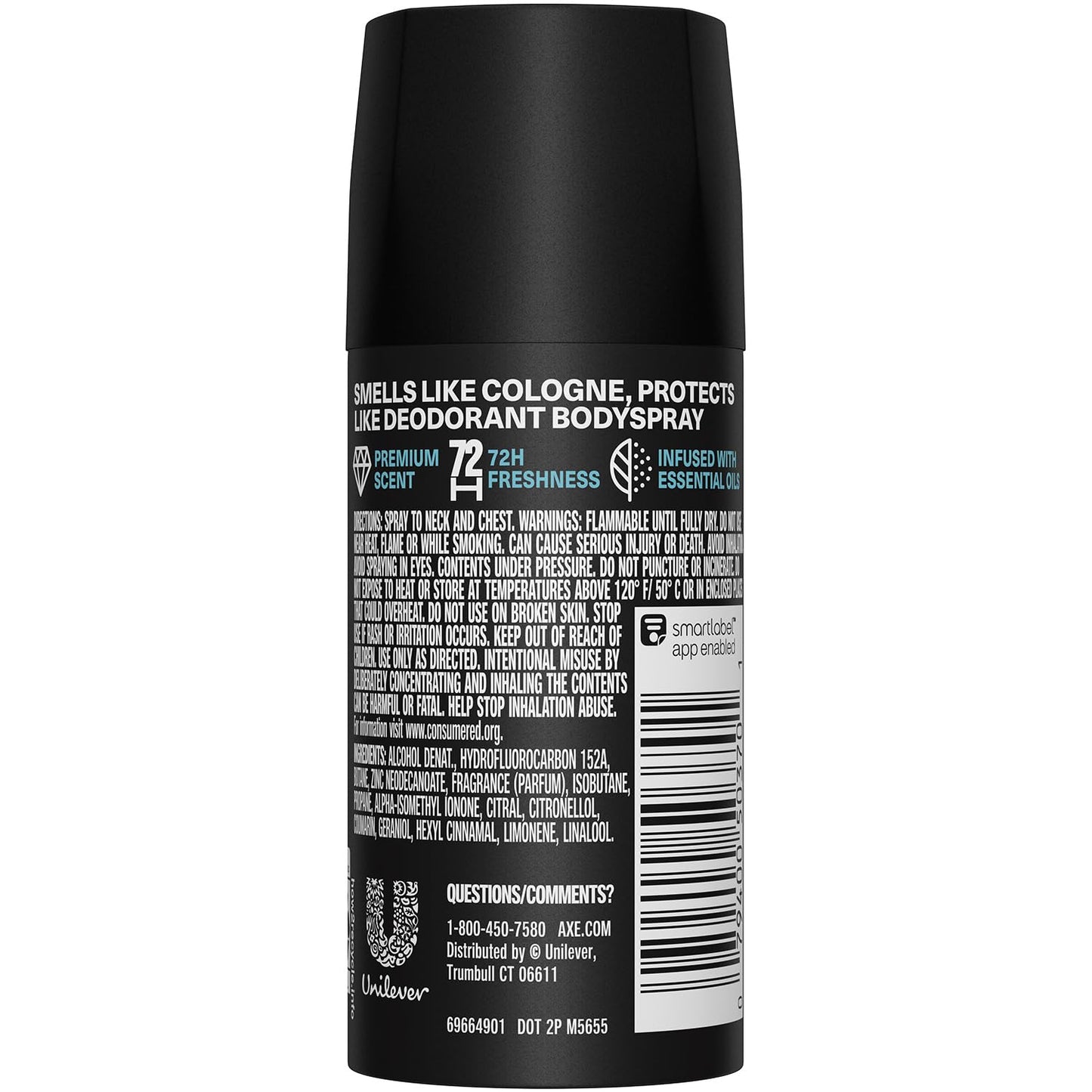 AXE Aluminum-Free Deodorant, Travel Size Body Spray, Aqua Bergamot 3 Pack, 72 Hour Odor Protection (1oz) Pack of 3