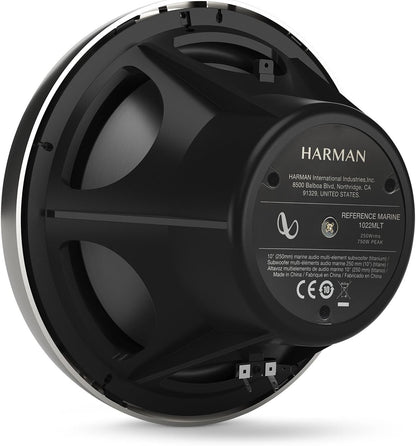 Infinity 1022 MLT 10 Inch Marine RGB LED Subwoofer - Titanium