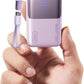 Mini Portable Charger Power Bank USB C Battery Pack with Cable 10000mAh 45W Ultra  - (L. Purple))