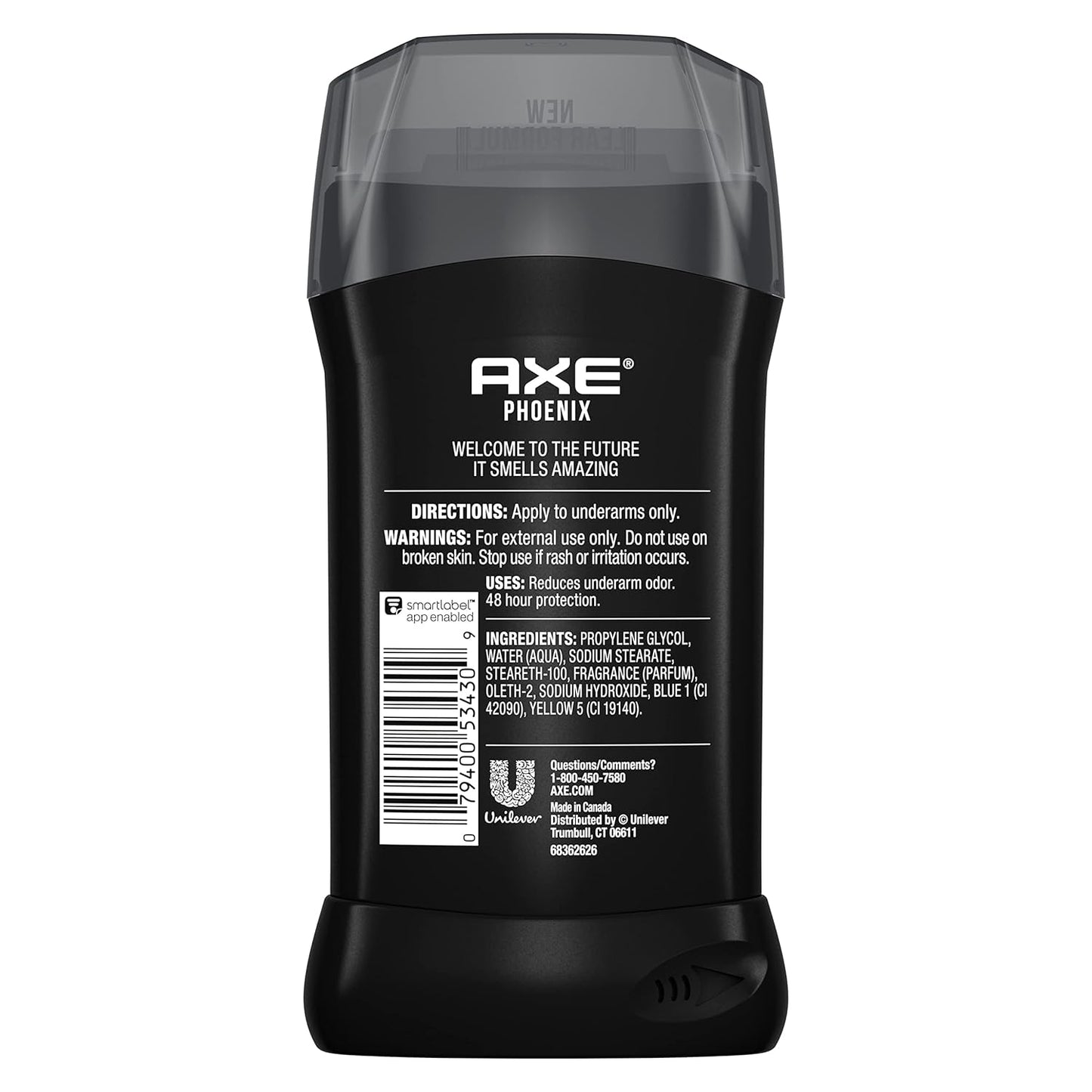 AXE Dual Action Deodorant Stick For Long Lasting Odor Protection, Phoenix Crushed Mint & Rosemary Scent - 3oz (Pack of 2)