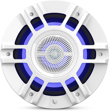 Infinity Kappa Marine Series White 8" Premium 3-Way RGB LED Convertible Speakers - White