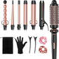 7-in-1 Curling Iron Set with Interchangeable Ceramic Barrels, Curling Wand Set with Thermal Brush, Hair Straightener and Wand Curling Iron, Versatile Styling Hair Curlers Set, Gifts for Women
