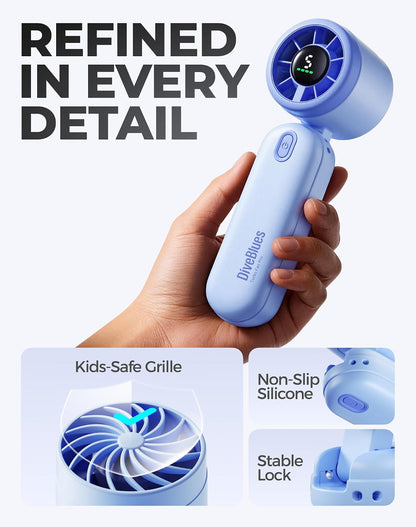Mini Handheld Turbowaaier 4000mAh 3-in-1 Draagbaar - Blou