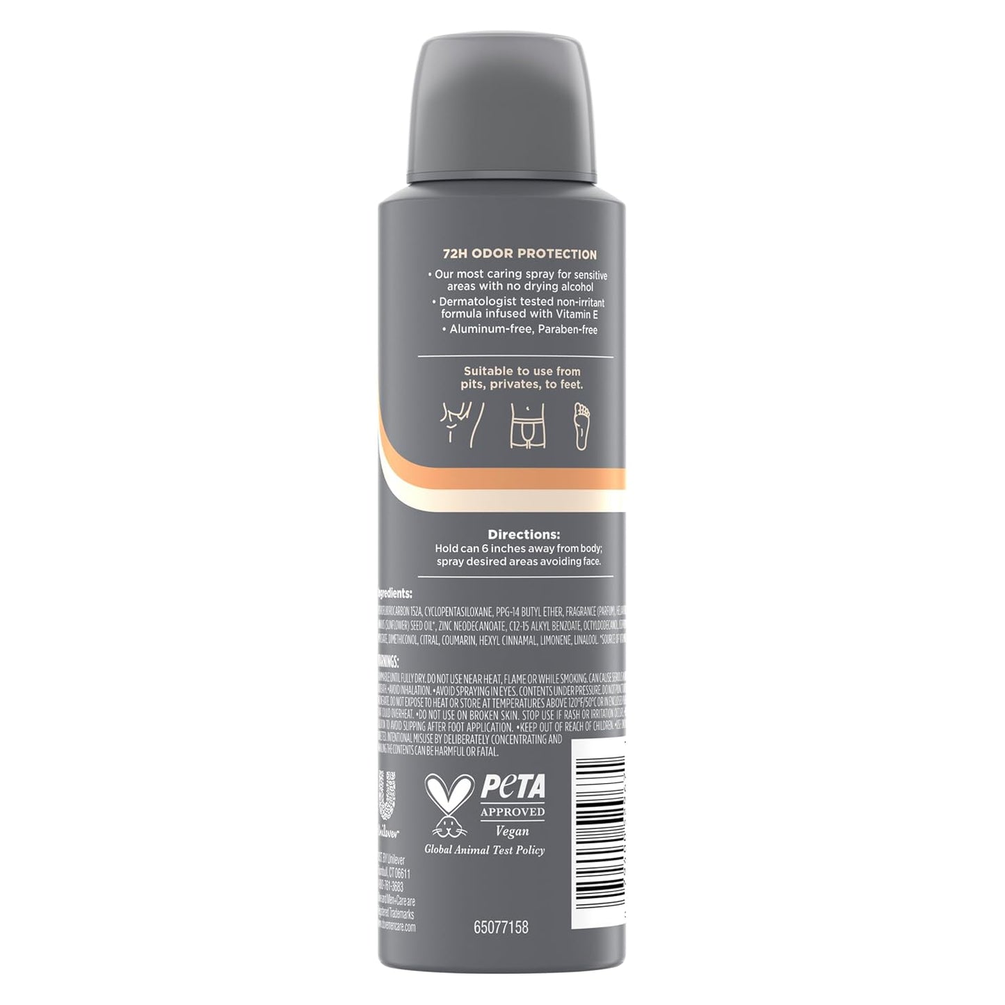 Dove Men+Care Whole Body Deo Spray Cedar + Shea Butter – Aluminum‑Free Dermatologist‑Tested | 4 oz (Pack of 2)
