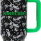 Insulated Stainless Steel Tumbler w/ Reusable Straw & Leak-Proof Lid Easy Carry Handle 40oz (Minecraft)