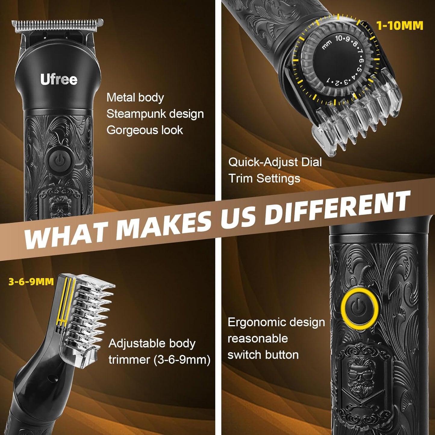 Beard Trimmer for Men, Electric Razor Shavers for Men, Cordless Hair Clippers, 7 in 1 Beard Grooming Kit for Mustache Body Nose Hair and Facial, Gifts for Men…