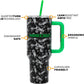 Insulated Stainless Steel Tumbler w/ Reusable Straw & Leak-Proof Lid Easy Carry Handle 40oz (Minecraft)