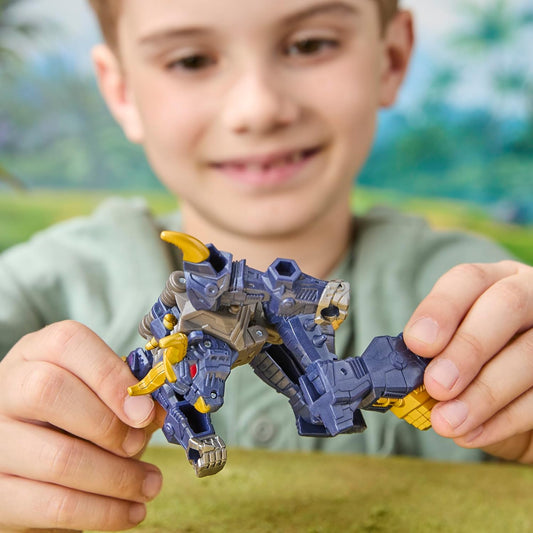 Transformers CYBERWORLD Megatron Cyber Changers 4-Inch Action Figure, Quick Change to Bull Mode, Robot Toys - (6 and Up)