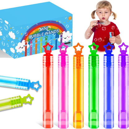Bulk Bubble Toys Prizes - (200 PCS) Mini Bubble Wands Party Favors