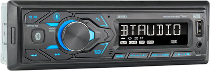 MPR210 LCD Single DIN Car Stereo Radio Bluetooth Hands Free Calling & Music Streaming, AM/FM Radio | USB Playback & Charging