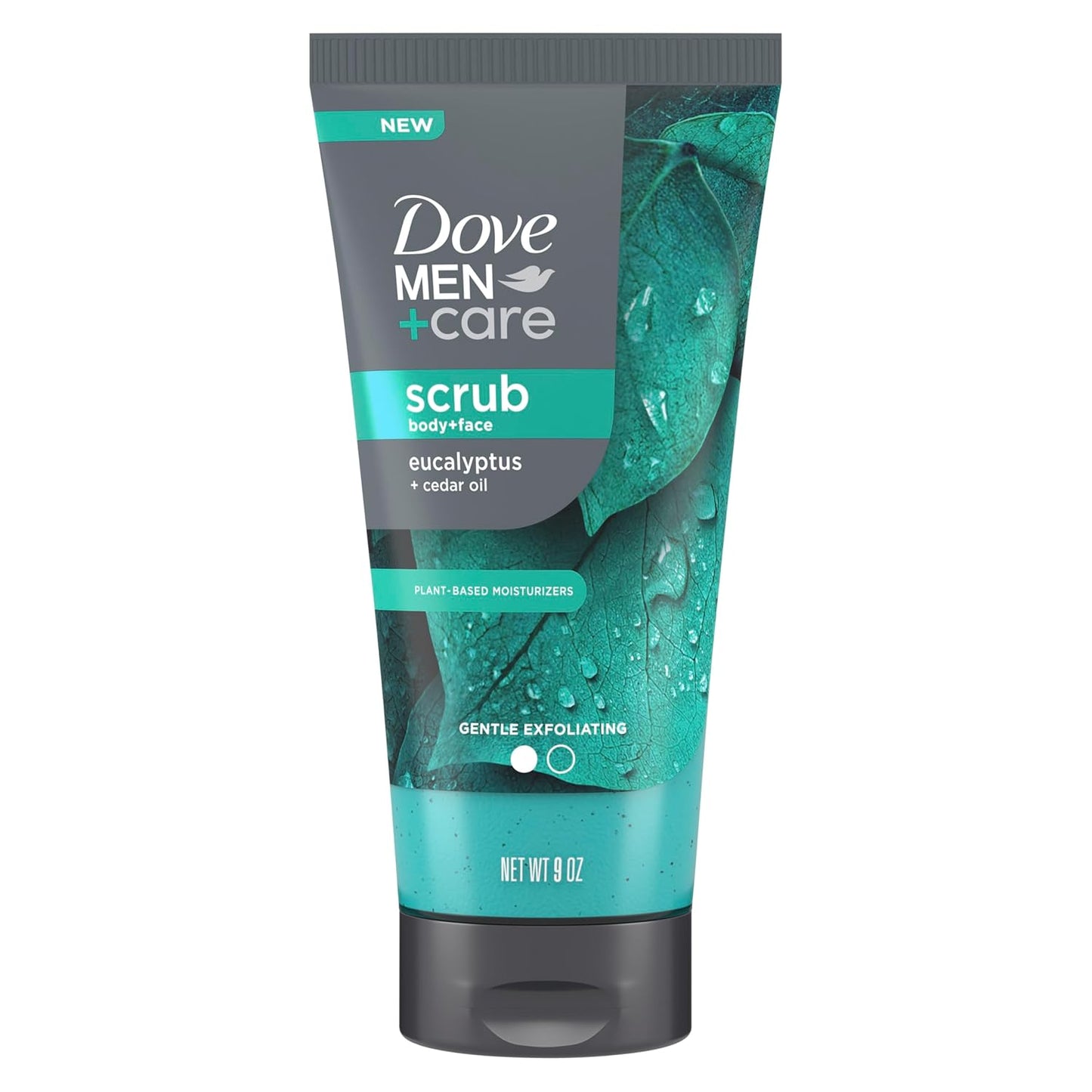 DOVE MEN Body and Face Scrub Eucalyptus Deeply Exfoliates for Hydrated & Nourished Skin No Sulfate or Parabens (2CT)