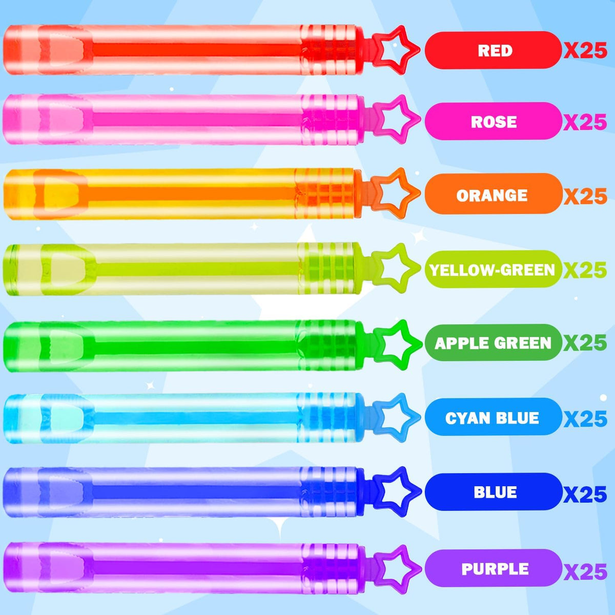 Bulk Bubble Toys Prizes - (200 PCS) Mini Bubble Wands Party Favors