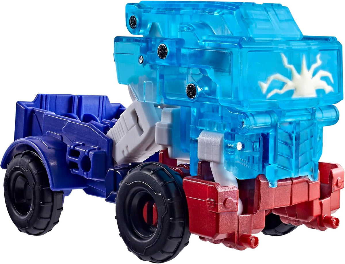 Transformers CYBERWORLD Optimus Prime Cyber Changers Energon Surge 4-Inch Action Figure Quick Change to Truck Mode - Robot Toys (Kids 6+)