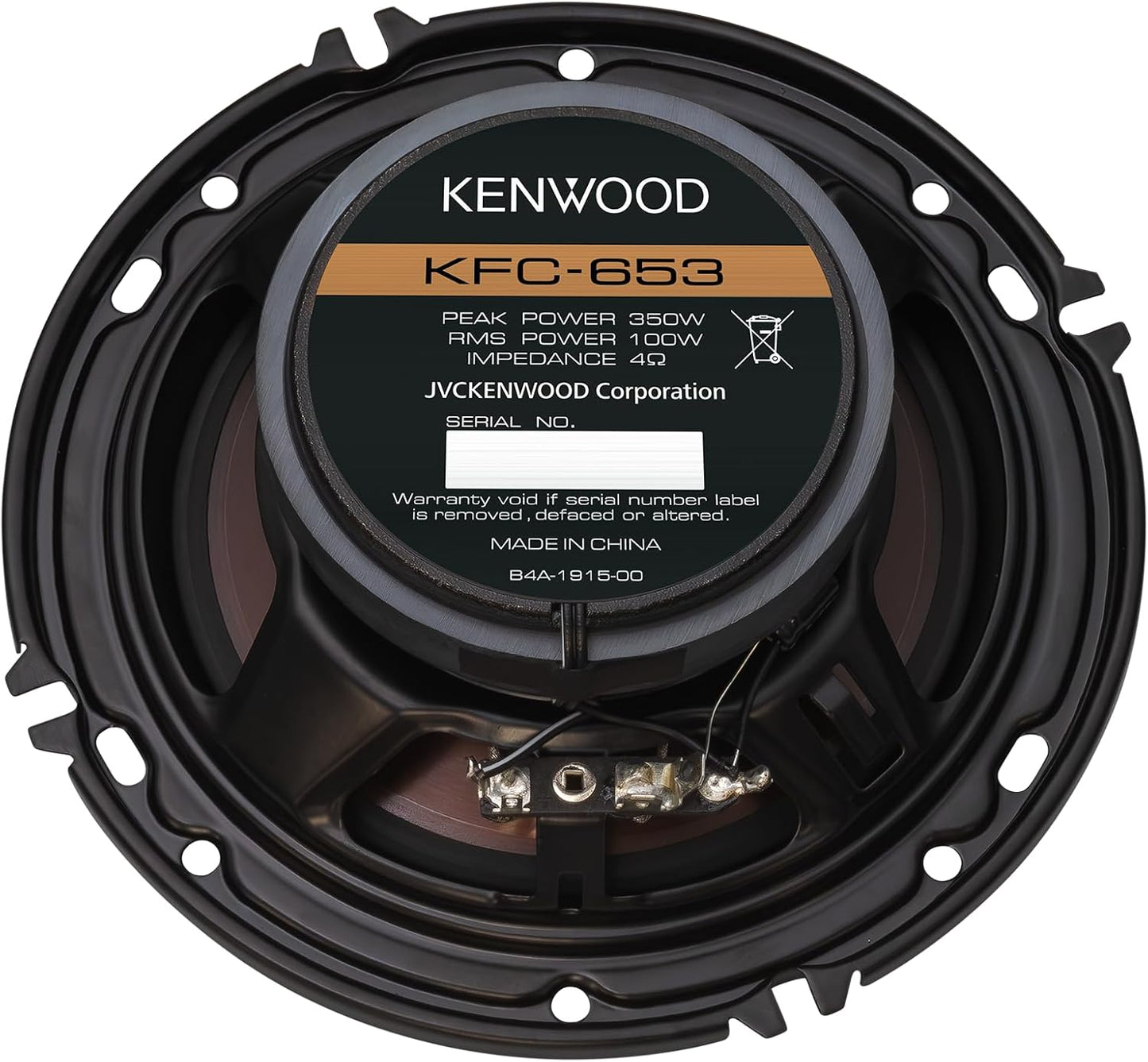 Kenwood KFC-653 6-1/2" 2-rigting Konsertreeksmotorluidsprekers – 320W Piekrag, Polipropileenwooferkeël, Gebalanseerde Domediskuither, Akustiese Klankharmoniseerder