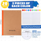 (20 PK) Primary Composition Notebook 9 3/4 x 7 1/2" Back to School Supplies, K-2 Primary Writing Notebook for Kids Student Draw and Write Story Journal (Classic Color)