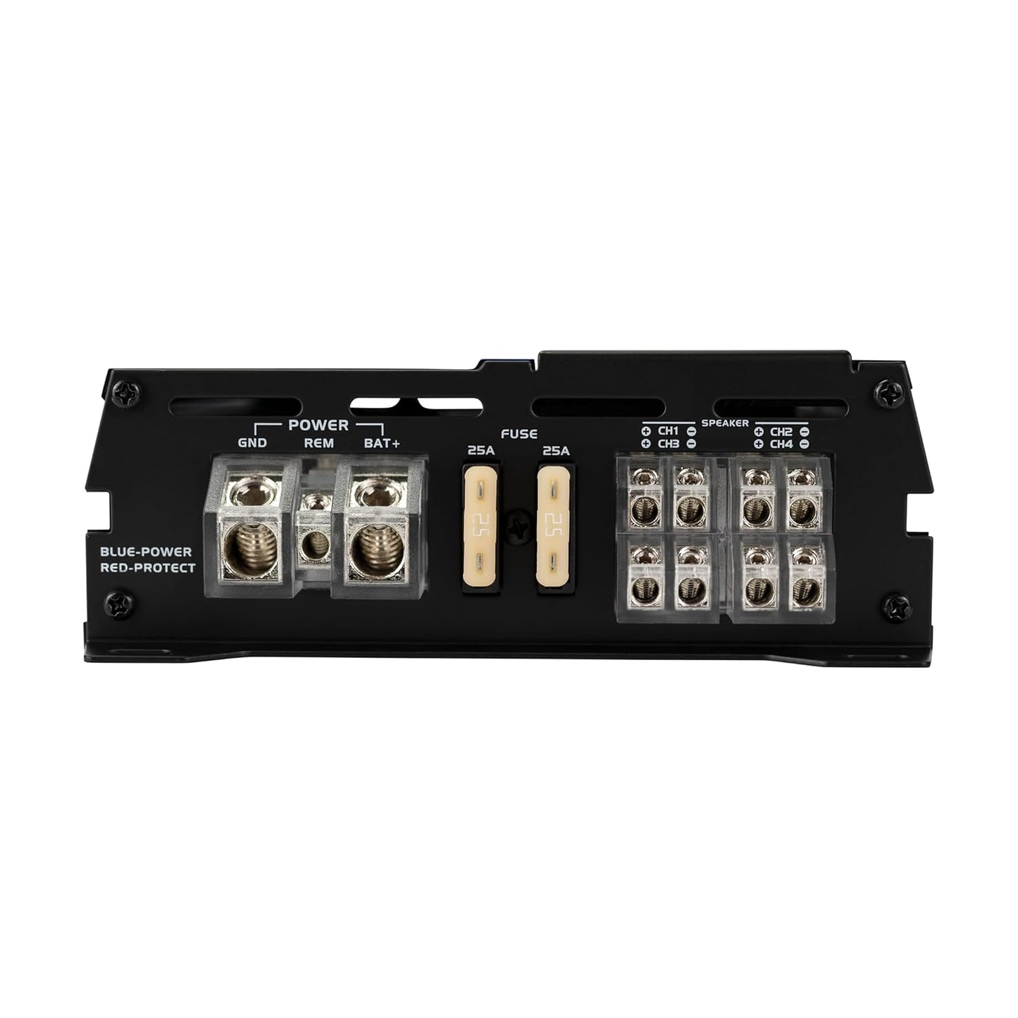 JA-Series JA4CH High Performance Class-D Bridgeable 4-Channel Car Audio Amplifier 1,000 Watts Peak Power Bridgeable Efficient Compact Design